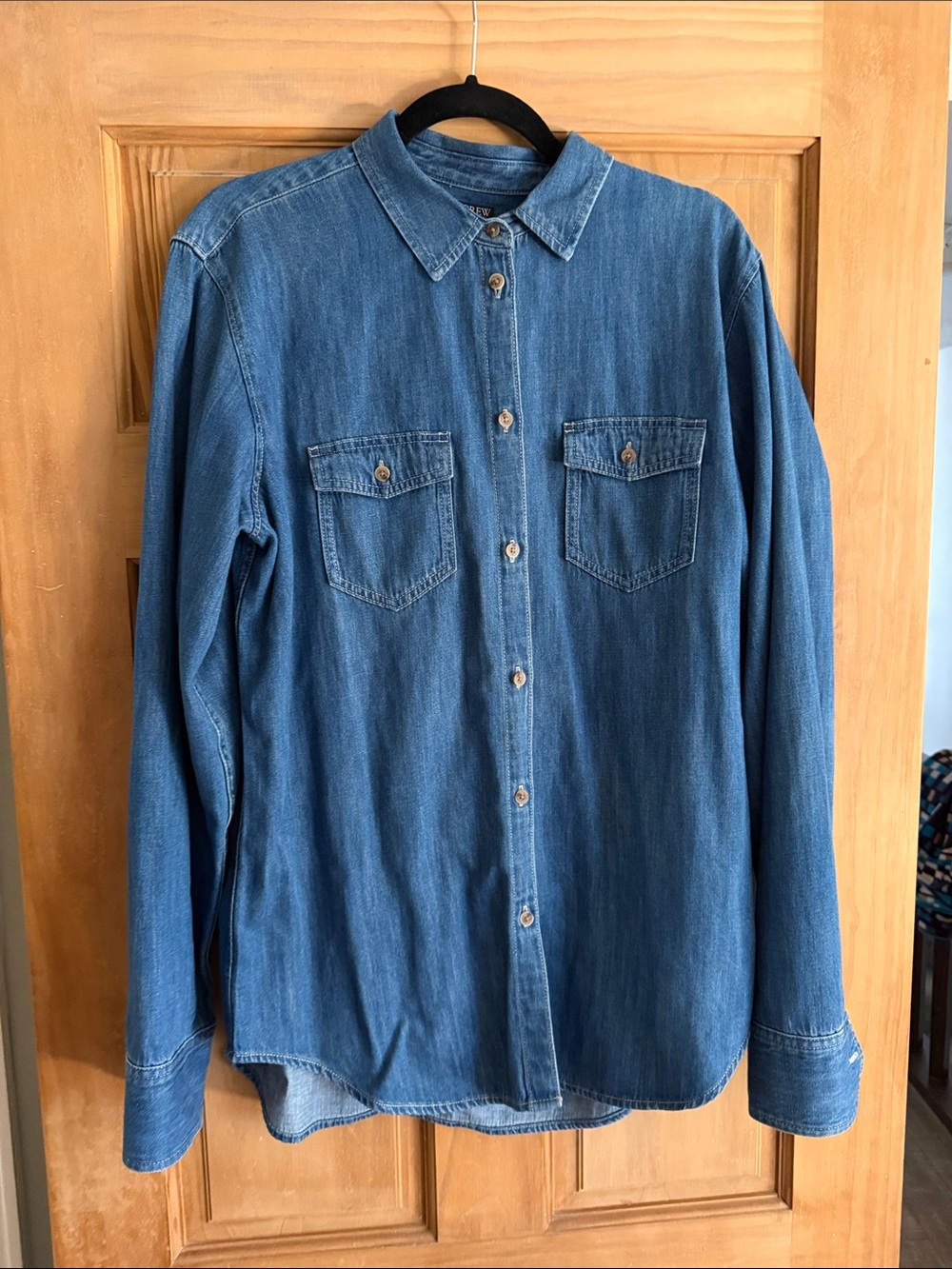 J. Crew Women’s Blue Denim Button-Down Shirt
